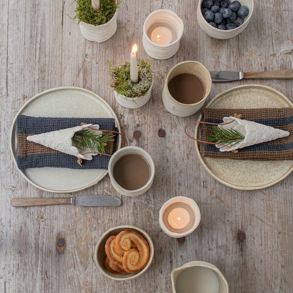 Bele/bež skodelice iz kamna v kompletu 2 ks 0.3 l Sand Grain – Mette Ditmer Denmark-image-4