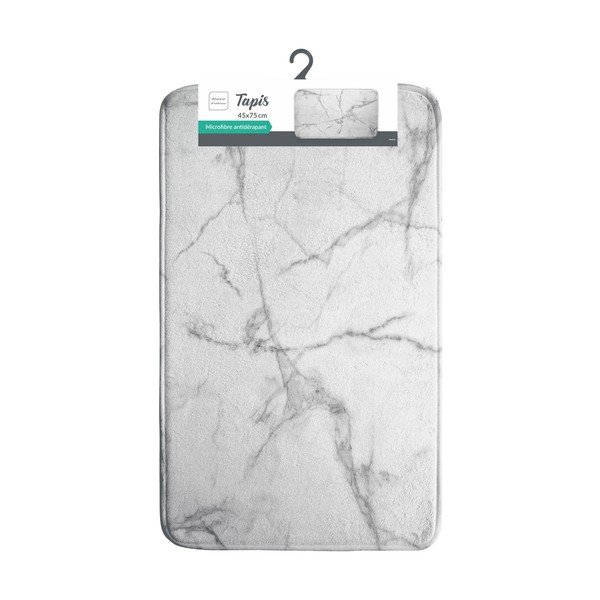 Bela/siva tekstilna kopalniška preproga 45x75 cm Marbre – douceur d'intérieur-image-3
