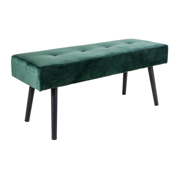 Temno zelena žametna klop Bonami Essentials Skiby-image-1