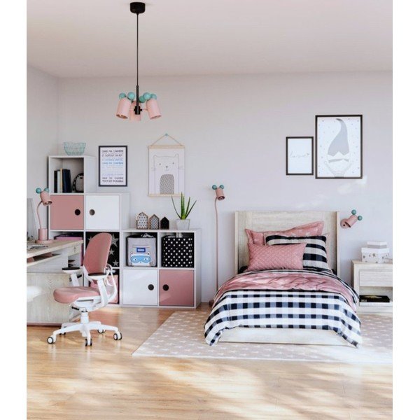 Svetlomodra-rožnata namizna svetilka s kovinskim senčilom (višina 50 cm) Mouse – GTV-image-2