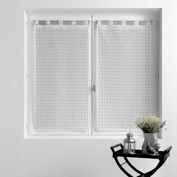 Bele prosojne zavese iz tančice v kompletu 2 ks 60x90 cm Pomponella – douceur d'intérieur