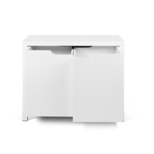 Bela komoda z 2 škatlama za shranjevanje TemaHome Basic-image-3
