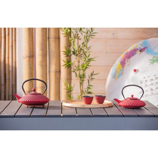 Rdeč litoželezni čajnik s cedilom Bredemeijer Xilin, 1,25 l-image-3