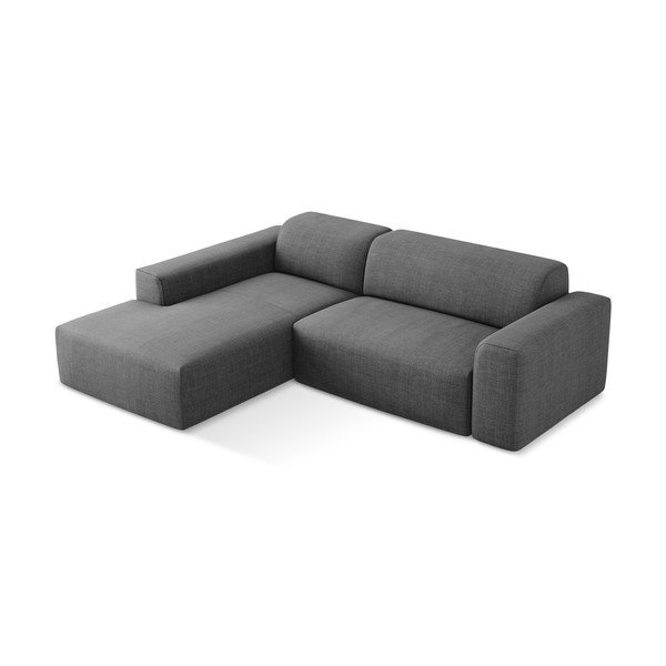 Siva kotna sedežna garnitura (levi kot/z ležalnikom) Keli – Makamii-image-3