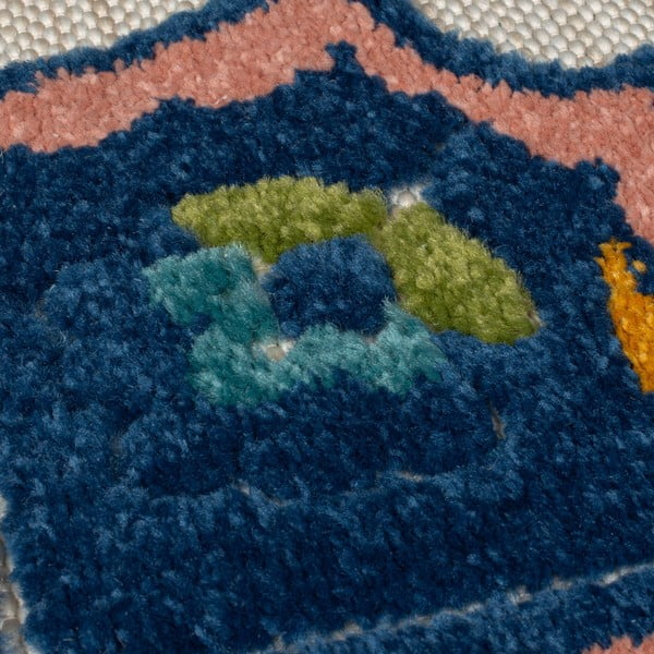 Modra zunanja preproga 80x230 cm Beach Floral – Flair Rugs-image-3