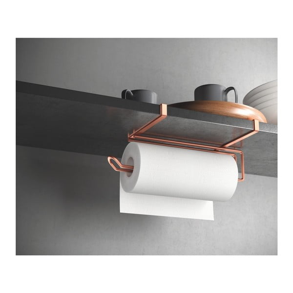 Držalo za papirnate brisače v bakreni barvi Metaltex-image-1