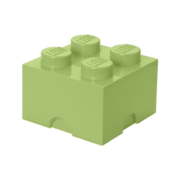 Svetlo zelena škatla za shranjevanje LEGO® v obliki kvadrata