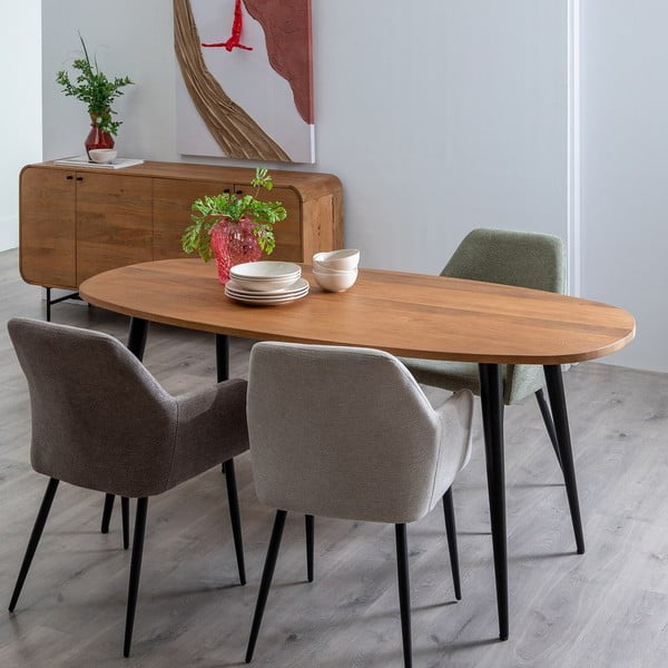 Jedilna miza iz masivnega manga 90x180 cm Mahón – Ixia-image-1