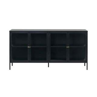 Črna kovinska vitrina 170x85 cm Carmel – Unique Furniture