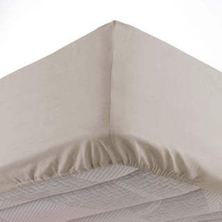 Bež napenjalna rjuha iz mikrovlaken 140x190 cm Oscar – douceur d'intérieur
