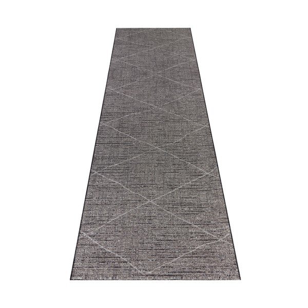 Antracitno siva zunanja preproga Elle Decoration Curious Blois, 77 x 200 cm-image-2
