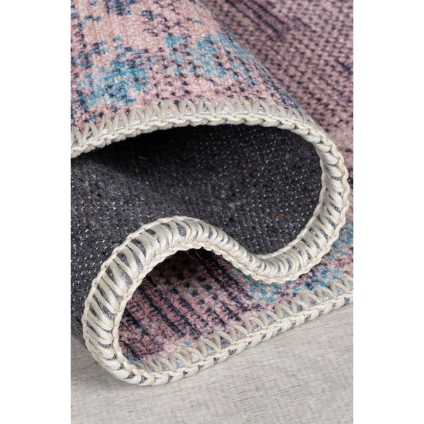 Modro-vijoličen pralen tekač iz mešanice recikliranih vlaken 60x230 cm Reid – Flair Rugs-image-2