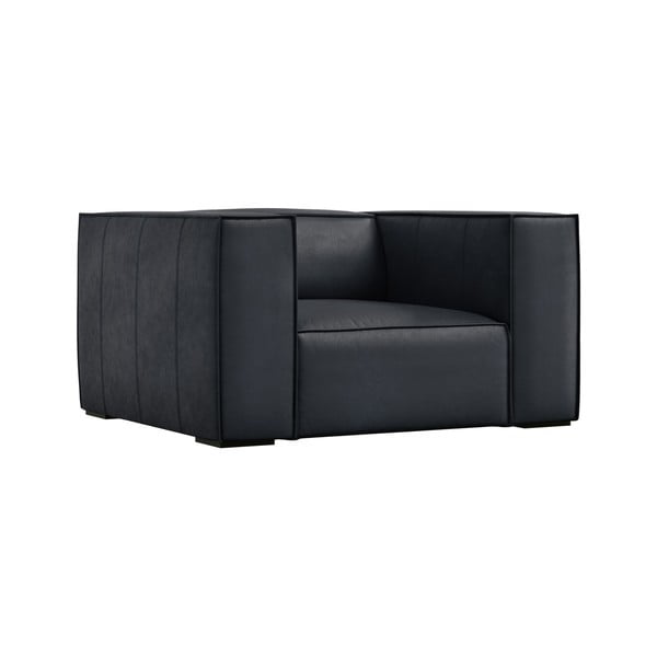 Temno moder usnjen fotelj Madame – Windsor & Co Sofas
