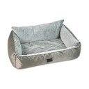 Postelja za pse v srebrni barvi 100x70 cm Dog Fantasy Lux Platinum – Plaček Pet Products