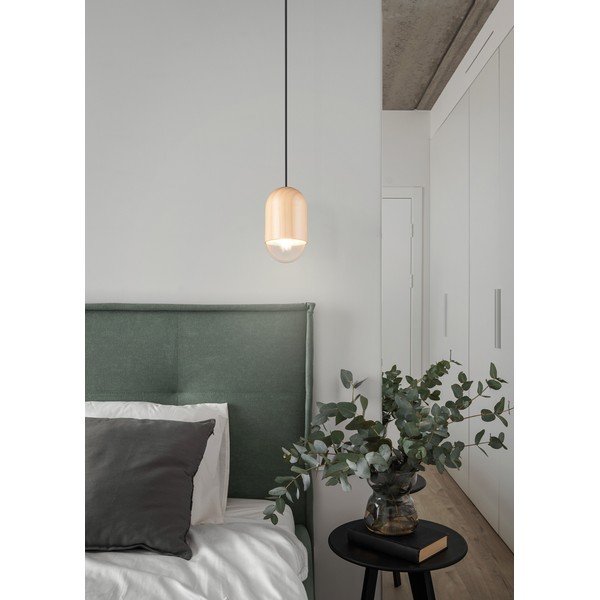 Bež viseča svetilka ø 11 cm Nara – Reality-image-1