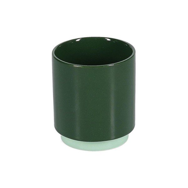 Temno zelena skodelica iz kamenine 270 ml Duo – ONA