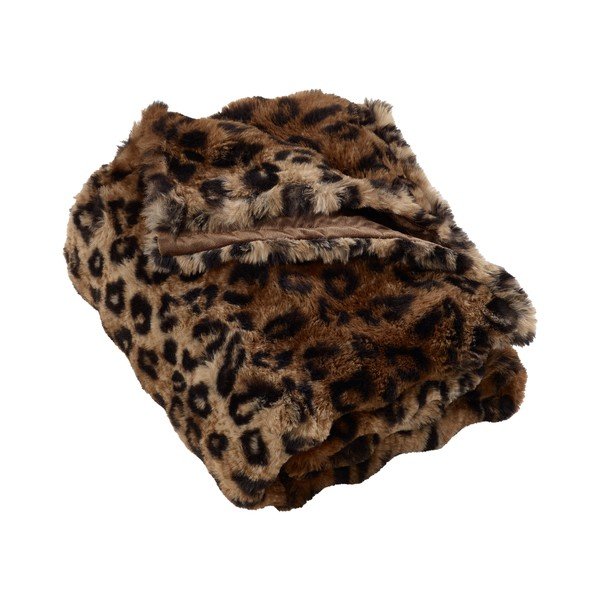 Rjava odeja 130x170 cm Animal Print – Catherine Lansfield