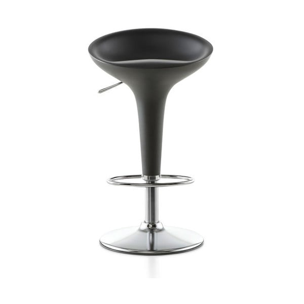 Temno siv barski stol Magis Bombo, višina 50/74 cm