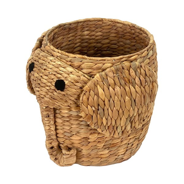 Otroška škatla za shranjevanje iz vodne hijacinte v naravni barvi ø 30x35 cm Elephant – Compactor-image-4