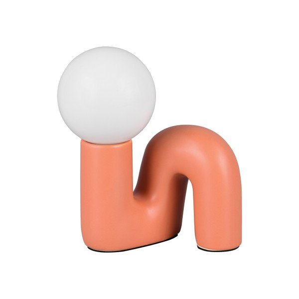 Oranžna keramična namizna svetilka (višina 21,5 cm) Quinn – Reality