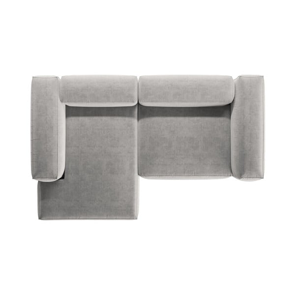 Svetlo siva kotna sedežna garnitura (levi kot/z ležalnikom) Bergamo – Cosmopolitan Design-image-3