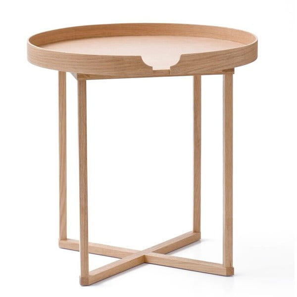 Stranska mizica z odstranljivim vrhom iz hrastovega lesa Wireworks Damieh, 45x45 cm-image-2