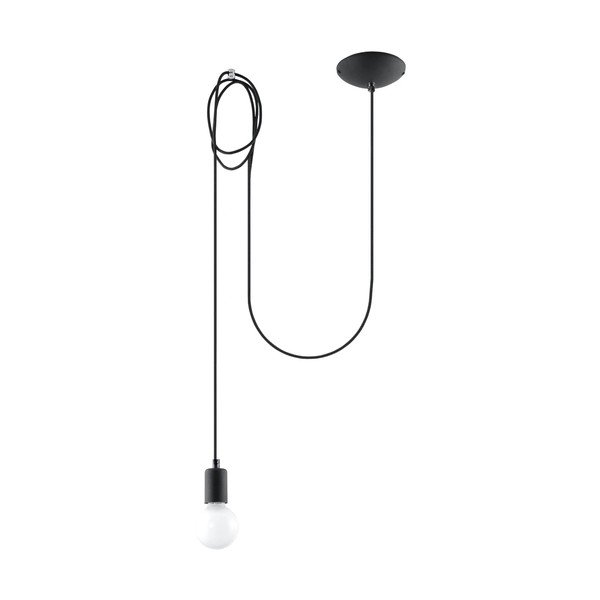 Črna viseča svetilka Spider – Sollux