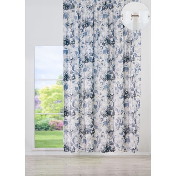 Bela/siva zavesa 140x260 cm Nirvana – Mendola Fabrics-image-1