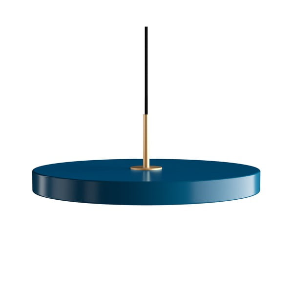 Petrolejsko modra viseča svetilka UMAGE Asteria, ⌀ 43 cm