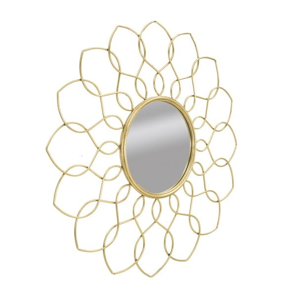 Stensko ogledalo v zlati barvi Mauro Ferretti Girg, ⌀ 90 cm-image-1