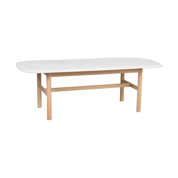Bela miza iz marmorja 135x62 cm Hammond - Rowico-image-2