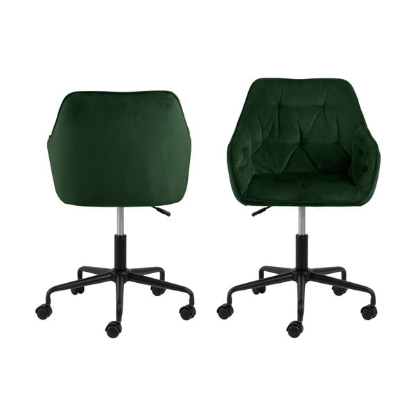 Zelen pisarniški stol z žametnim oblazinjenjem Actona Brooke-image-4