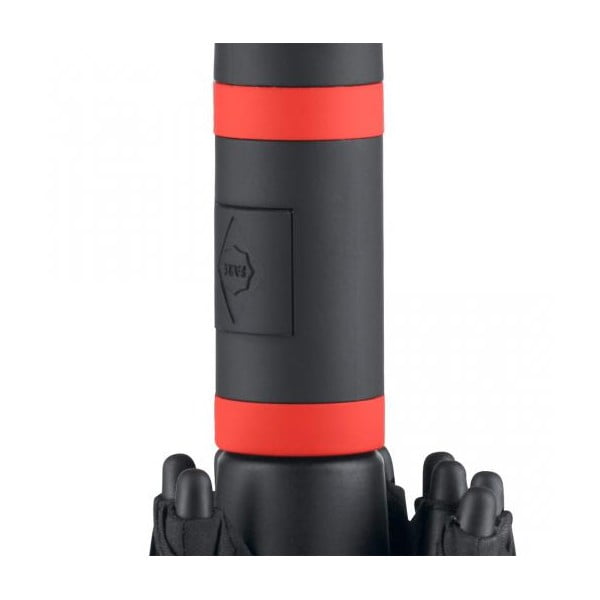 Črn vetrovni dežnik z rdečimi detajli Ambiance Fare Proof, ⌀ 112 cm-image-4