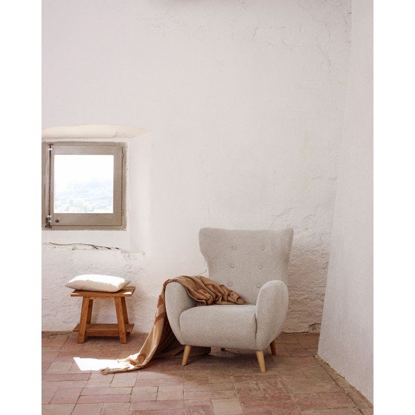 Bež fotelj z naslonom Patio – Kave Home-image-1