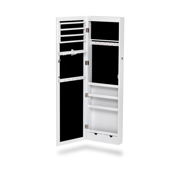 Bela omarica za nakit z ogledalom Bonami Essentials Bien-image-1