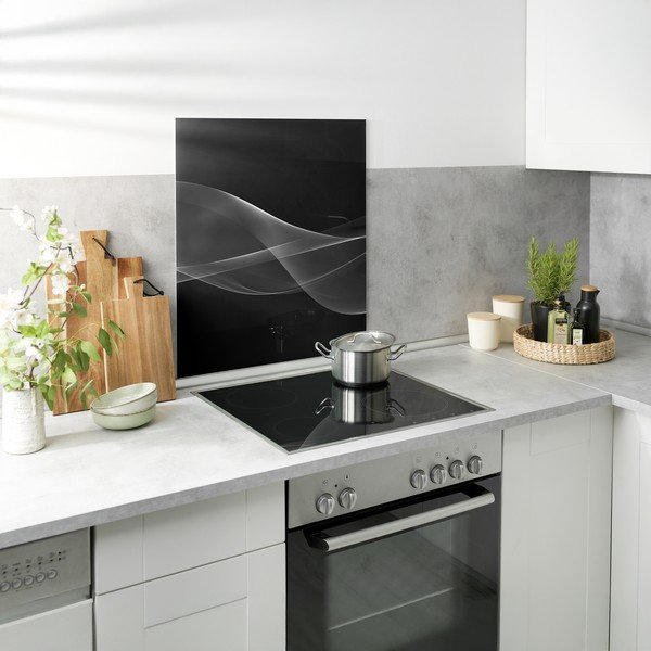 Stenska zaščitna plošča za štedilnik iz kaljenega stekla 70x60 cm Smoke – Wenko-image-1