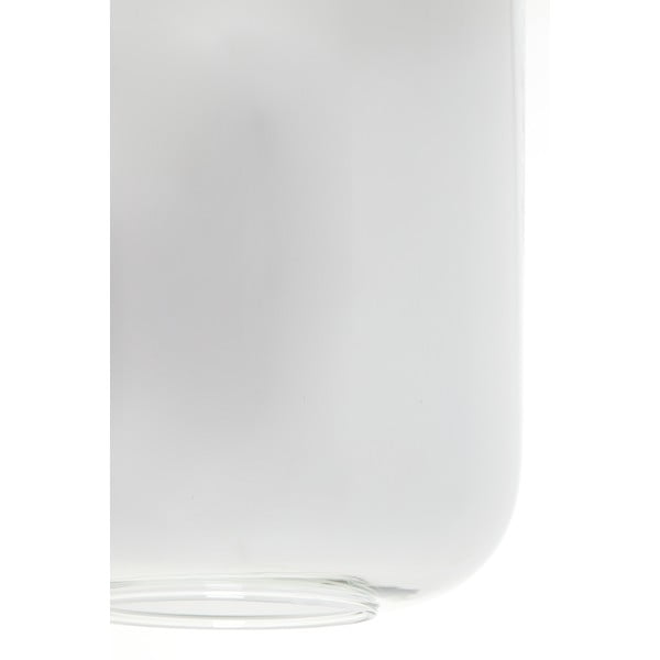 Črna stropna svetilka s steklenim senčnikom 100x22 cm Lekar - Light & Living-image-1