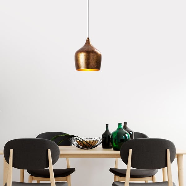 Viseča svetilka v bakreni barvi s kovinskim senčnikom ø 20 cm Murek – Opviq lights-image-4