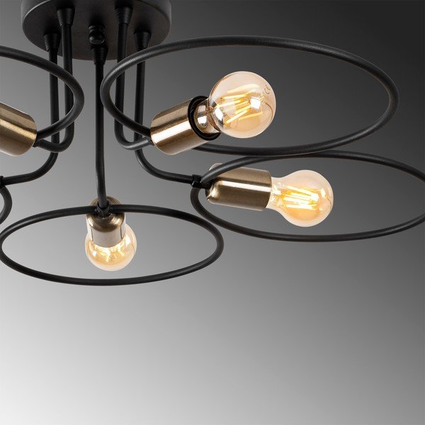Črna stropna svetilka Circle – Opviq lights-image-4