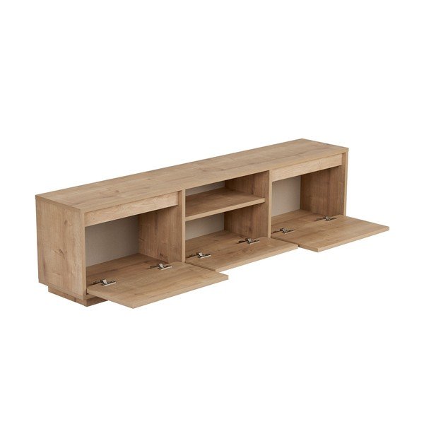 TV omarica v hrastovem dekorju v naravni barvi 160x42x30 cm Sentinel – Kalune Design-image-4