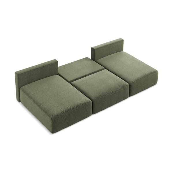 Zelena raztegljiva/s prostorom za shranjevanje kotna sedežna garnitura Kalena – Makamii-image-4