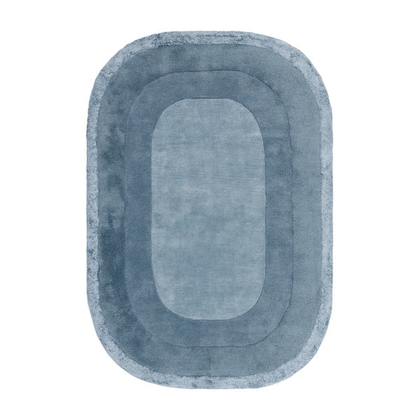 Modra ročno tkana preproga iz mešanice volne 160x230 cm Halo – Asiatic Carpets