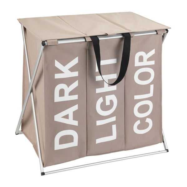 Bež koš za perilo s tremi predali Wenko Trio, 118 l-image-2