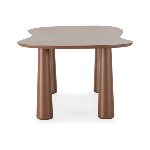 Rjava klubska mizica z borovo mizno ploščo 110x220 cm Nahia – MOME-image-3