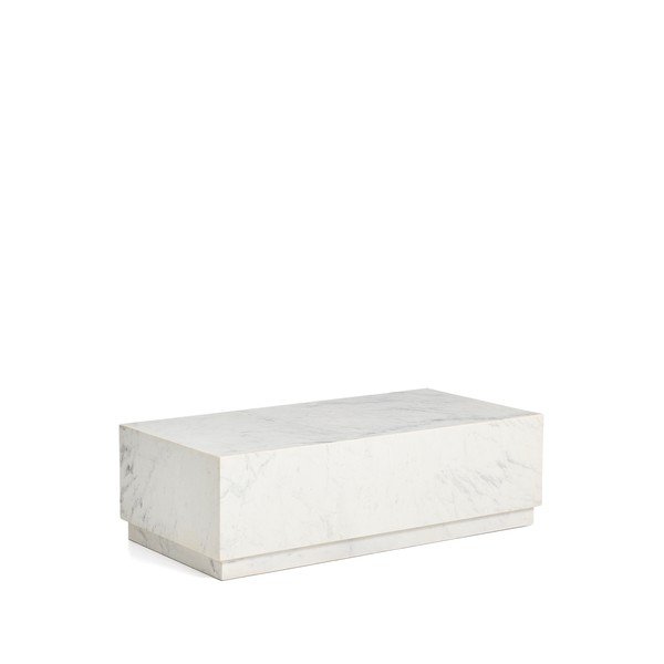 Bela marmorna klubska mizica 50x100 cm Sorein – Kave Home