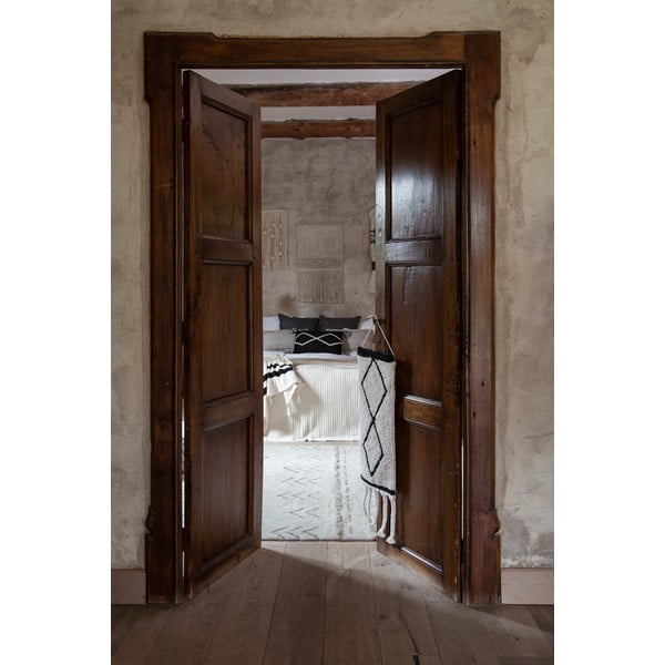 Kremno bela pralna ročno tkana volnena preproga 140x200 cm Lakota Day – Lorena Canals-image-4