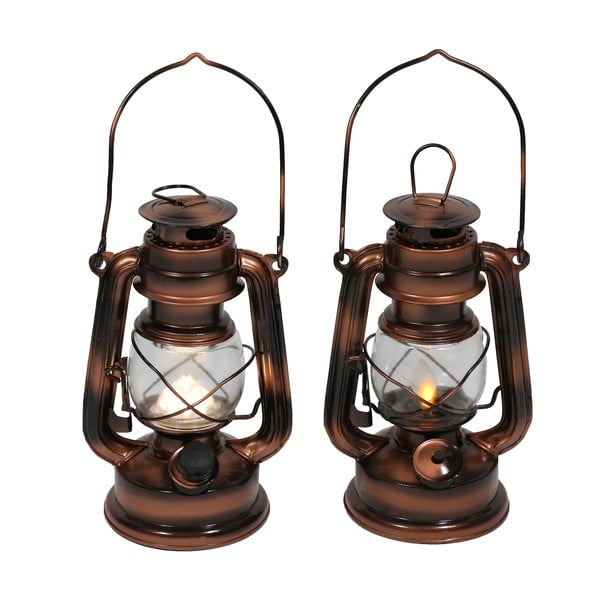 LED lanterna v bronasti barvi (višina 19 cm) – Hilight-image-2