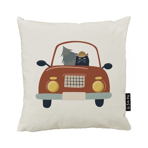 Prevleka za blazino z božičnim motivom 45x45 cm Cat Driver – Butter Kings