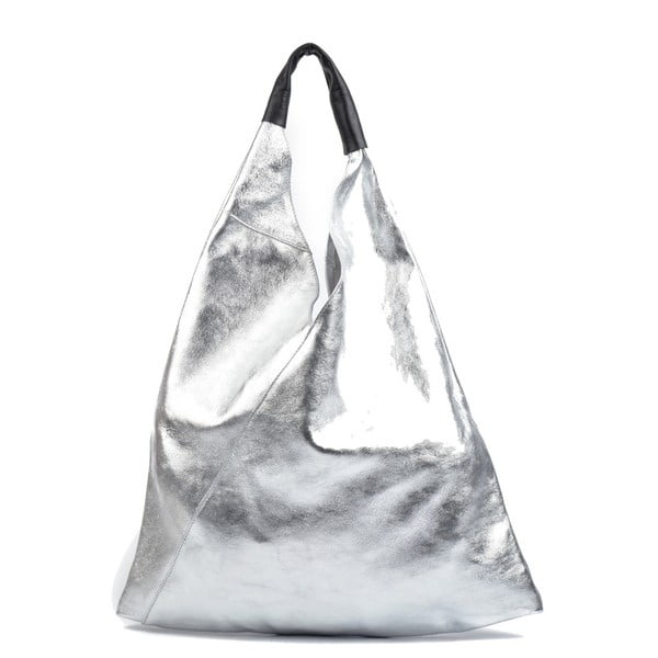 Usnjena torbica v srebrni barvi Isabella Rhea Duroto