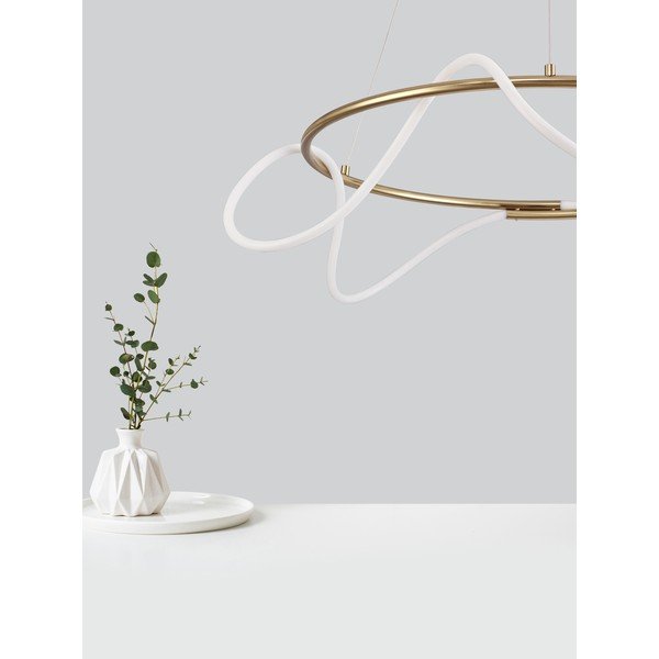 Aluminijasta LED zatemnitvena viseča svetilka v zlati barvi s senčilom iz akrilnega stekla ø 70 cm Tiriac – Nova Luce-image-3